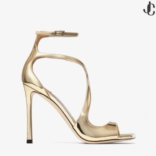 Zlato Tekutým Kovom Kožené Sandále AZIA 110 Jeseň Roku 2022 Zbierka