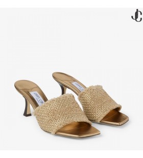 Bohuslav 70 Zlato Tkané Lurex Sandále