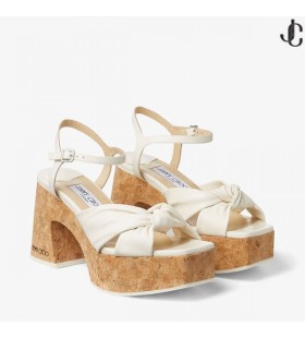 Heloise Klin 95 Latte Nappa Kože Platformu Sandále