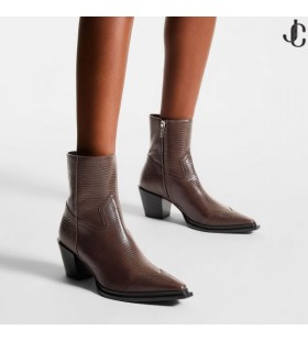 Cece AB 60 Kávy Lizard Vytlačené Kožené Členkové Topánky