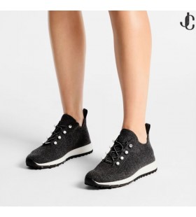 Veles 블랙 캐시미어 니트 트레이너