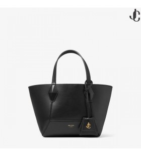 Diamond Tote/S Black Calf Leather Tote Bag