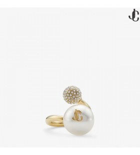 AURI 링 금 끝 금속 진주고 크리스탈 링의 가을 컬렉션