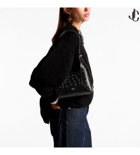 다이아몬드 호보/S 까만 가죽 크리스탈 어깨에 매는 가방