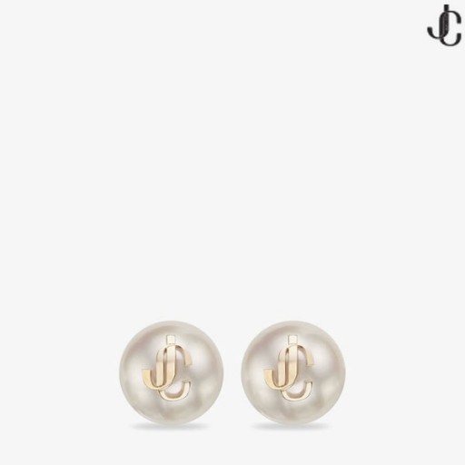 Pozlaćeni Metalne Naušnice-roze JC s Biserima JC Pearl Studs Jewellery Collection