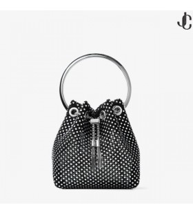 Bon Bons-Black Satin Torbu S Kristalima