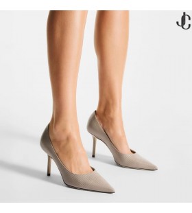 Kožne cipele-brod Love 85 Tamno sive boje sa po cijeloj površini Gušter