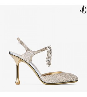 Verity 95 Sand Glitter Fabric Pumps