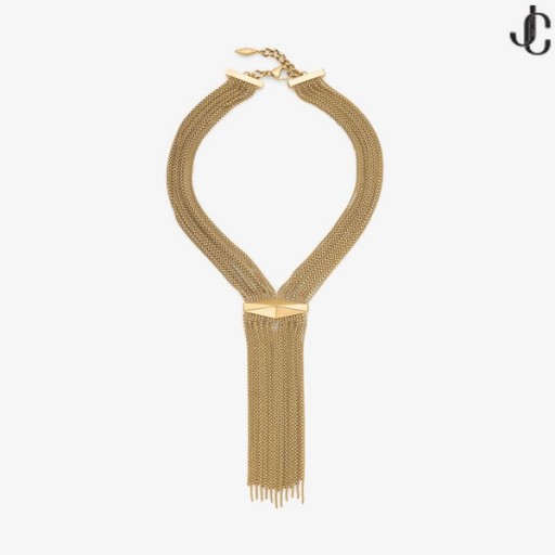 Zandra Halsband Vintage Gold Ljuskrona Halsband med Diamanter