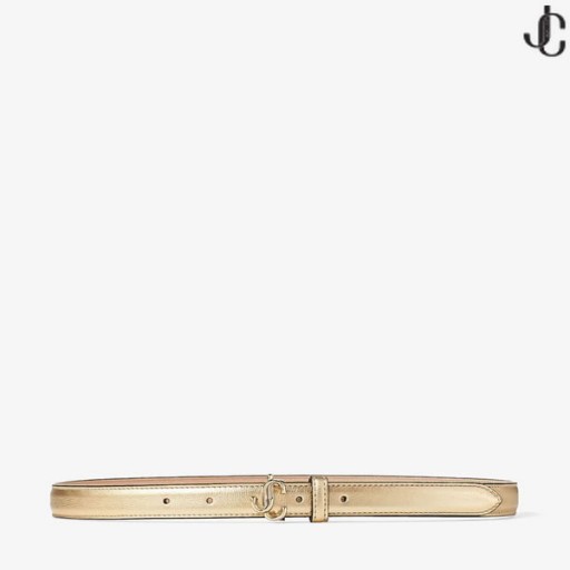 MINI HELINA Guld Metallic Nappa Läder Mini Belt höstkollektion