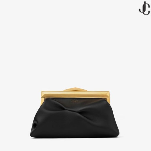 Diamond Frame Koppling/S Svart Kalv Läder Clutch