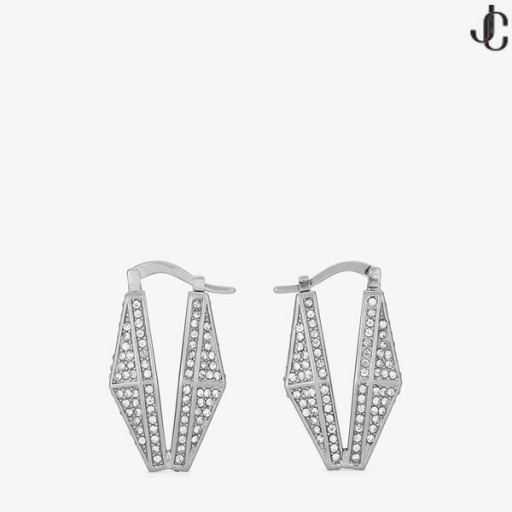 DIAMOND CHAIN HALSBAND med Silver-Finish Kedja Örhängen med Bana Kristaller Nya Kollektion