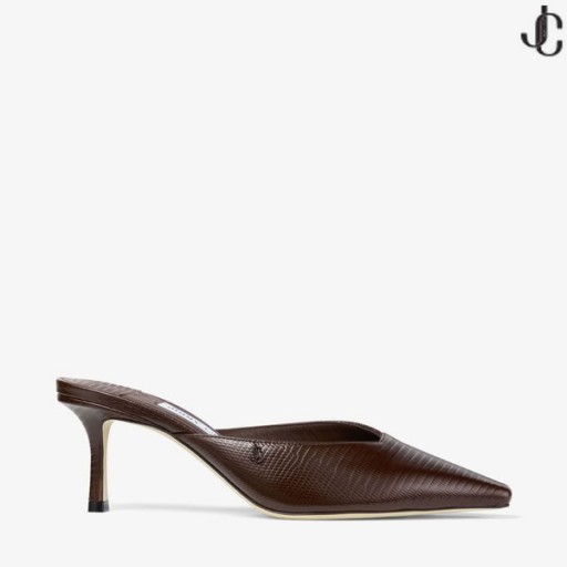 Vivi 65 Eller Ödla Tryckt Läder Mulor