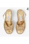Aella Kil 60 Guld Raffia Wedge Sandaler