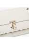 Latte Box Läder Clutch Väska med Kristall-Dekorerade Ljus Guld JC Emblem AVENUE KOPPLING Sommaren 2022 samling