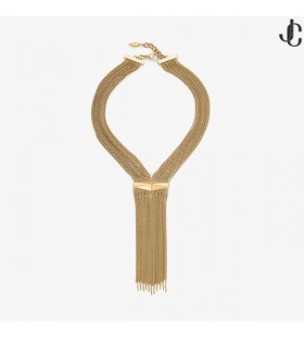 Zandra Halsband Vintage Gold Ljuskrona Halsband med Diamanter