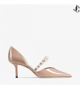 Balett Pink lackläder Spetsiga Pumps med Pärla Utsmyckning AURELIE 65 Höga Sommaren 2021