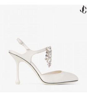 Verity 95 Ivory Satin Crystal Pumpar OSS