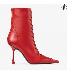 Scarlett Ankelboots 95 Postbox Röda Nappa Läder Stövlar