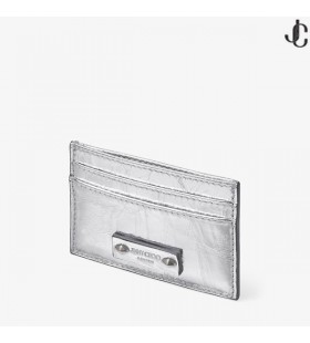 Umika Vintage Silver Metallic Läder Kort Hållare