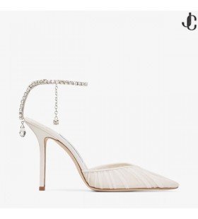 Saeda 100 Elfenben Tyll Crystal Pumpar