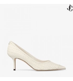 Kärlek 65 Latte Raffia och Läder Pumpar