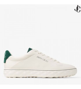 Jimmy Choo/ Malbon 2.0 Diamond M Latte Deri ve Çıkarılabilir Kiltili Malbon Yeşili Spor Ayakkabılar