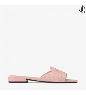 Dina Düz Gül Devekuşu Deri Daireler