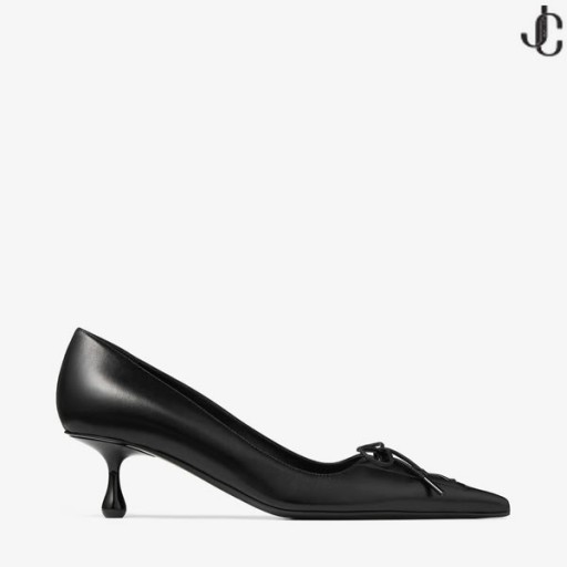 Scarlett 50 De Cuero Nappa Negro Bombas