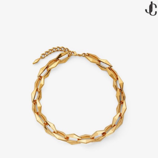 Oro-Acabado De Diamante Collar De Cadena De Joyería De Diamantes De La Colección