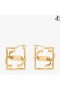Plaza de JC Aro de Oro Acabado en Oro Pendientes