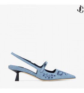 Didi 45 Denim Bombas Con Sangallo Bordado