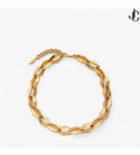 Oro-Acabado De Diamante Collar De Cadena De Joyería De Diamantes De La Colección