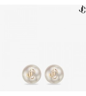 De oro con Acabado de Metal JC Aretes de Perlas JC Tacos de Perlas de la Joyería de la Colección