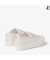 Palma Maxi/F Latte Canvas Platform Trainers with Embroidered Logo
