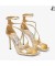 AZIA 95 Gold Liquid Metal Leather Sandals Winter 2022 collection