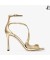 AZIA 95 Gold Liquid Metal Leather Sandals Winter 2022 collection