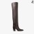 Cece Over The Knee 80 Black Calf Leather Boot