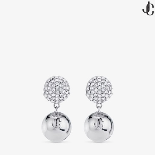 Dvoulůžkový Oblasti Náušnice Stříbro-Povrch Křišťálové Koule Náušnice