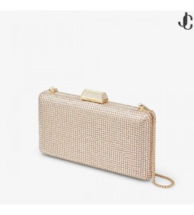 Zlato Zlato Semišové Spojky Sáček s Krystaly CLEMMIE Létě 2022 sbírka