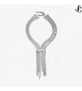 Zandra Náhrdelník Silver-Povrchová Úprava Crystal Náhrdelník