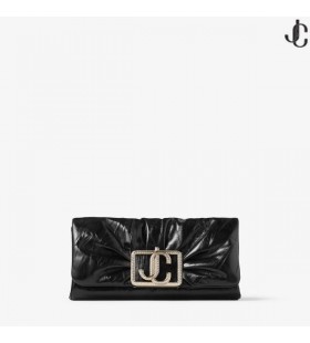 Edie Peněženka S Řetězem Černé Vintage Kovové Kožené Mini Bag