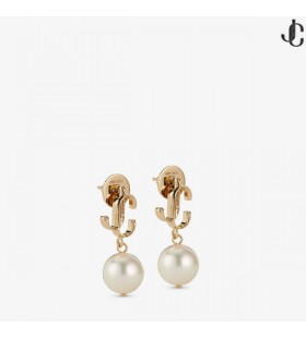 Zlato-povrchová úprava Kovů JC Pearl Stud Náušnice JC Perlové Knoflíky, Šperky Kolekce