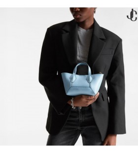 Diamond Tote/XS Zaprášené Modré Kůže Mini Tote Bag