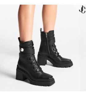 Noemi 80 Černé Kožené Kotníkové Boty