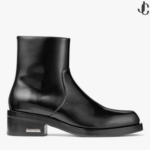 ELIAS ZIP BOOT-Sort kalveskind Zip Støvler efterårskollektion