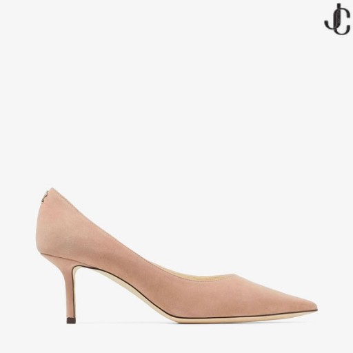 Ballet Pink Ruskind Spidse Pumps med JC Emblem KÆRLIGHED 65 Efterår og Vinter 19