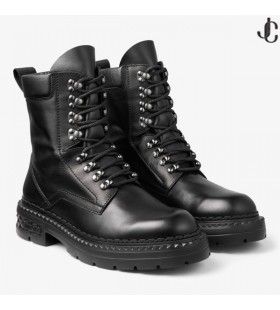 Marlow Combat Boot Sort Kalv Læder Boot