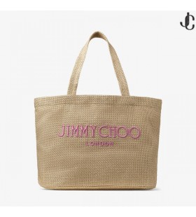 Stranden Tote Øst-Vest Guld Metallic Rafia Tote Taske