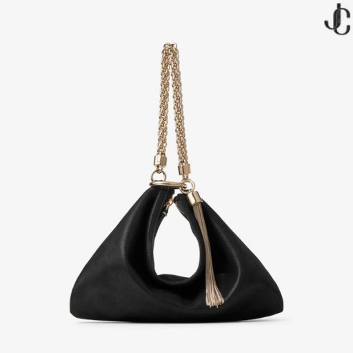 Black Shimmer Suede Clutch Bag Callie Pre Fall 18